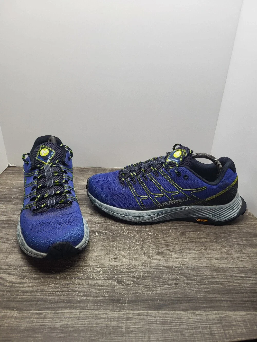 Merrell Moab Flight FloatPro Vibram Cobalt Blue Running Shoes Men's Size 10